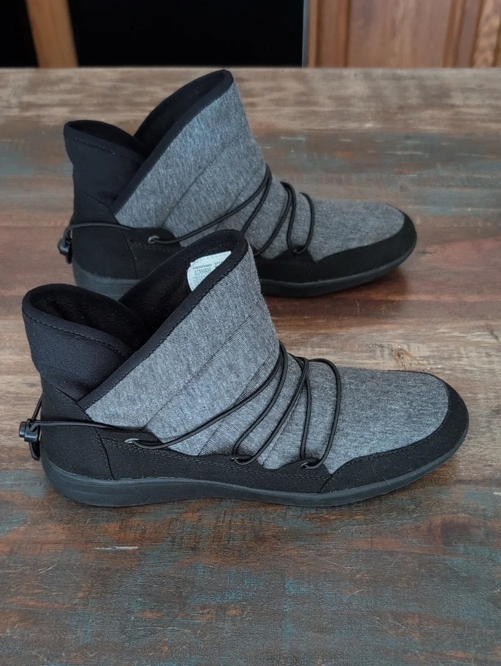 Sperry Top-Sider Gray & Black Rio Vail Booties Bungee Cross Lace - Women's 9